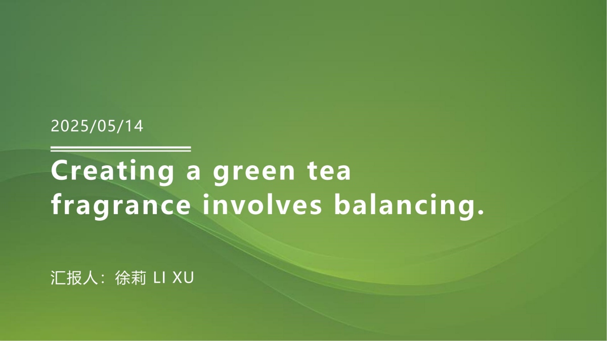 Ingrediëntenlijst voor groene thee geur